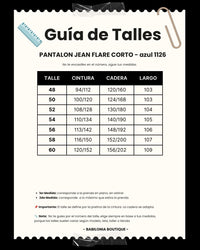 PANTALON JEAN FLARE CORTO - Azul 1126