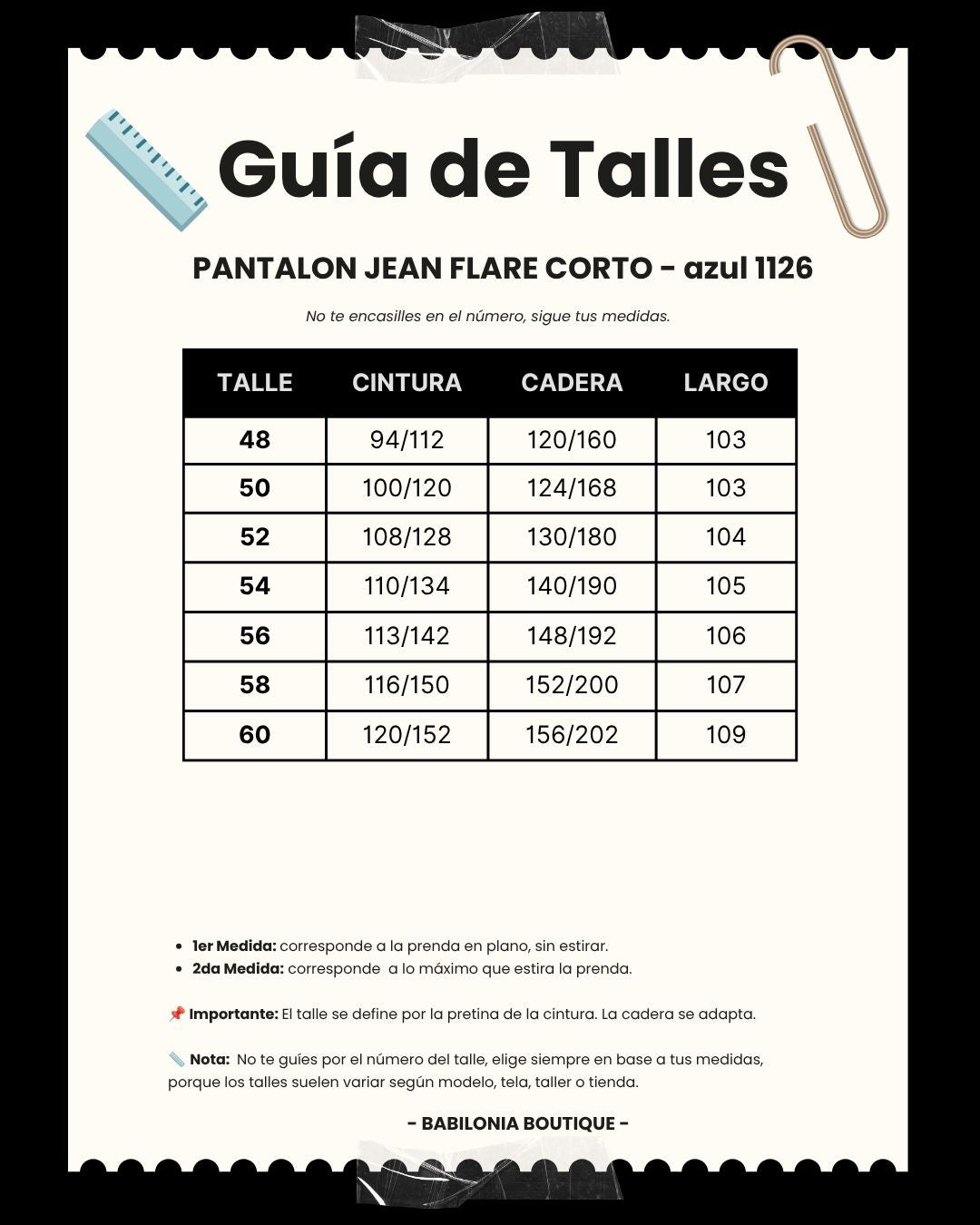 PANTALON JEAN FLARE CORTO - Azul 1126