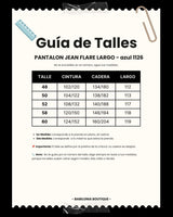 PANTALON JEAN FLARE LARGO - Azul 1126