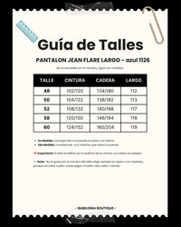 PANTALON JEAN FLARE LARGO - Azul 1126
