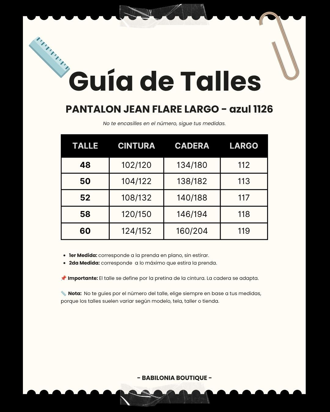 PANTALON JEAN FLARE LARGO - Azul 1126