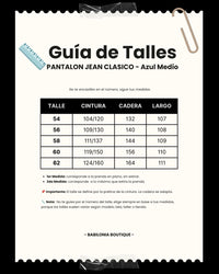 PANTALON JEAN CLASICO - Azul Medio