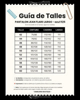 PANTALON JEAN FLARE LARGO - Azul 1126