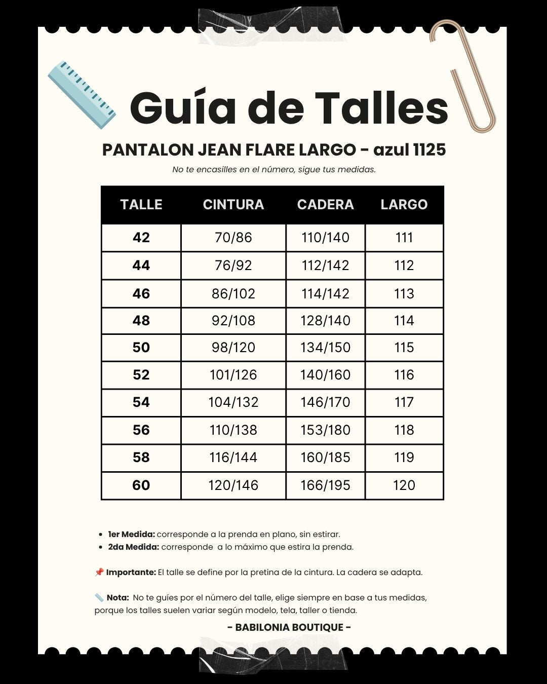 PANTALON JEAN FLARE LARGO - Azul 1126