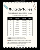 PANTALON JEAN FLARE LARGO - Negro 1125