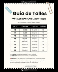 PANTALON JEAN FLARE LARGO - Negro 1125