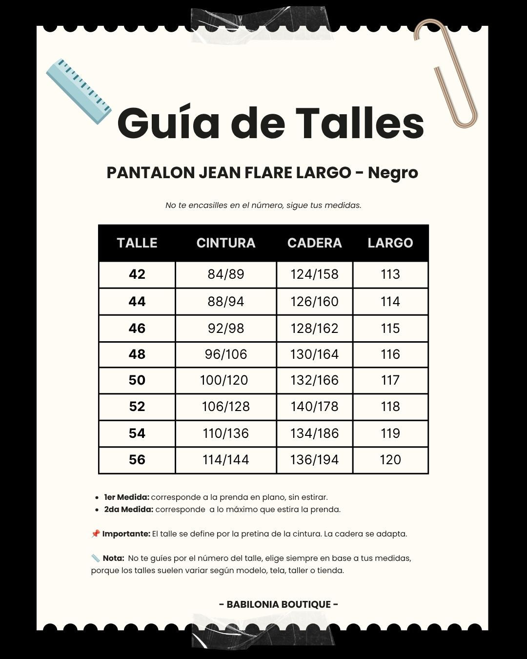 PANTALON JEAN FLARE LARGO - Negro 1125
