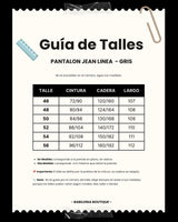 PANTALON JEAN WIDE LEG - Gris Oscuro