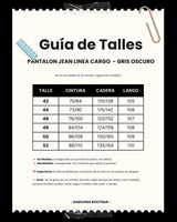 PANTALON JEAN CARGO - Gris Oscuro
