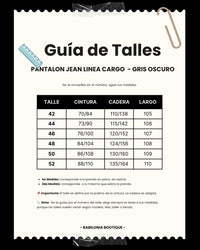 PANTALON JEAN CARGO - Gris Oscuro