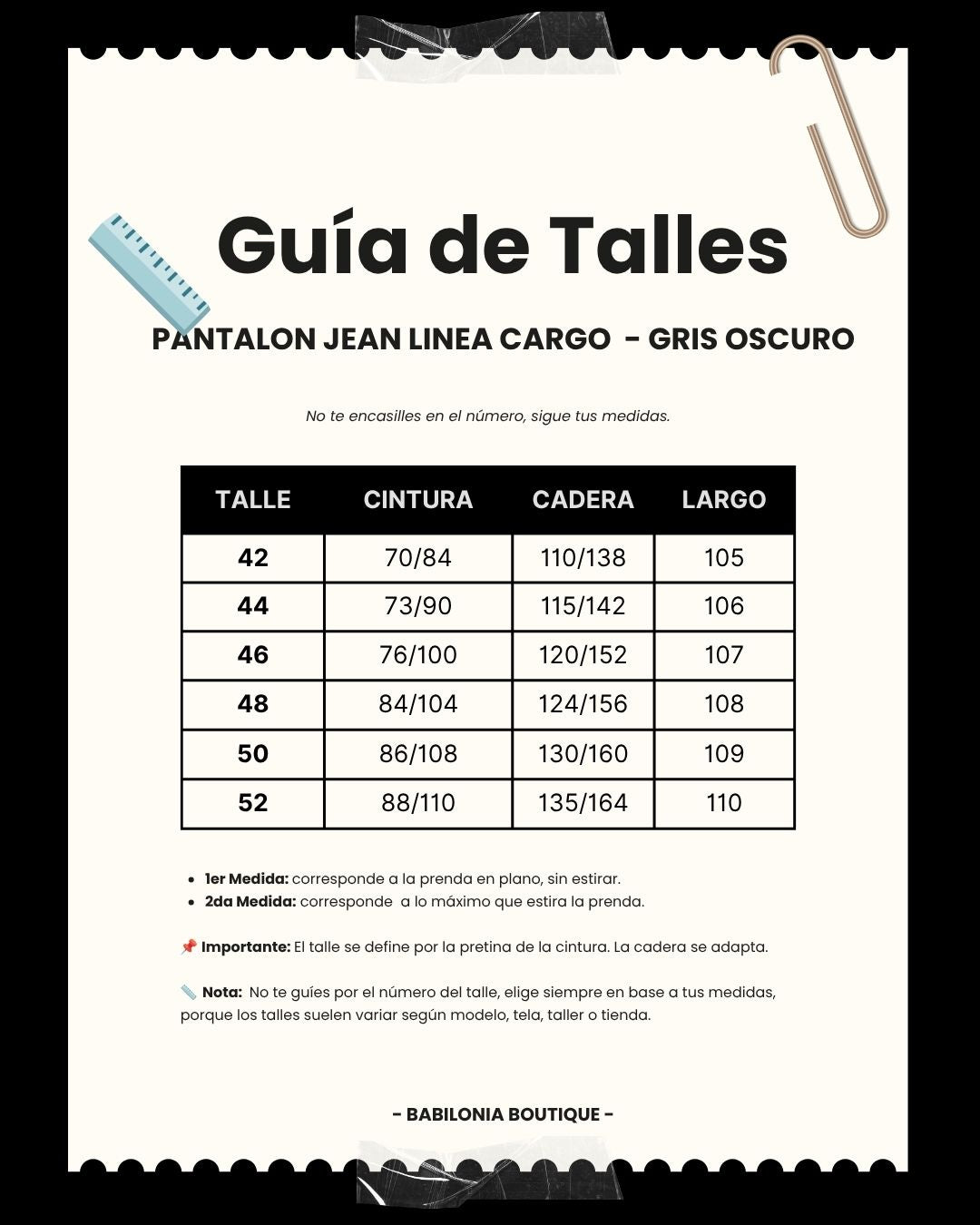 PANTALON JEAN CARGO - Gris Oscuro
