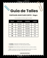 PANTALON JEAN FLARE CORTO - Negro 1125