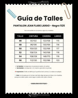 PANTALON JEAN FLARE LARGO - Negro 1126