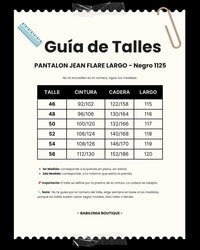 PANTALON JEAN FLARE LARGO - Negro 1126