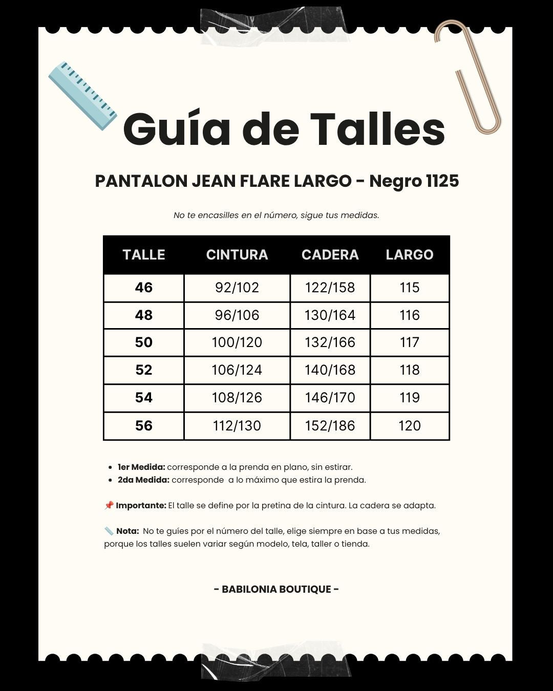 PANTALON JEAN FLARE LARGO - Negro 1126
