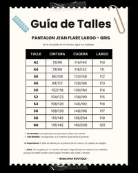 PANTALON JEAN FLARE LARGO - Gris 1125