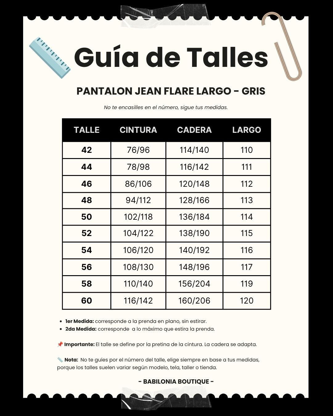 PANTALON JEAN FLARE LARGO - Gris 1125