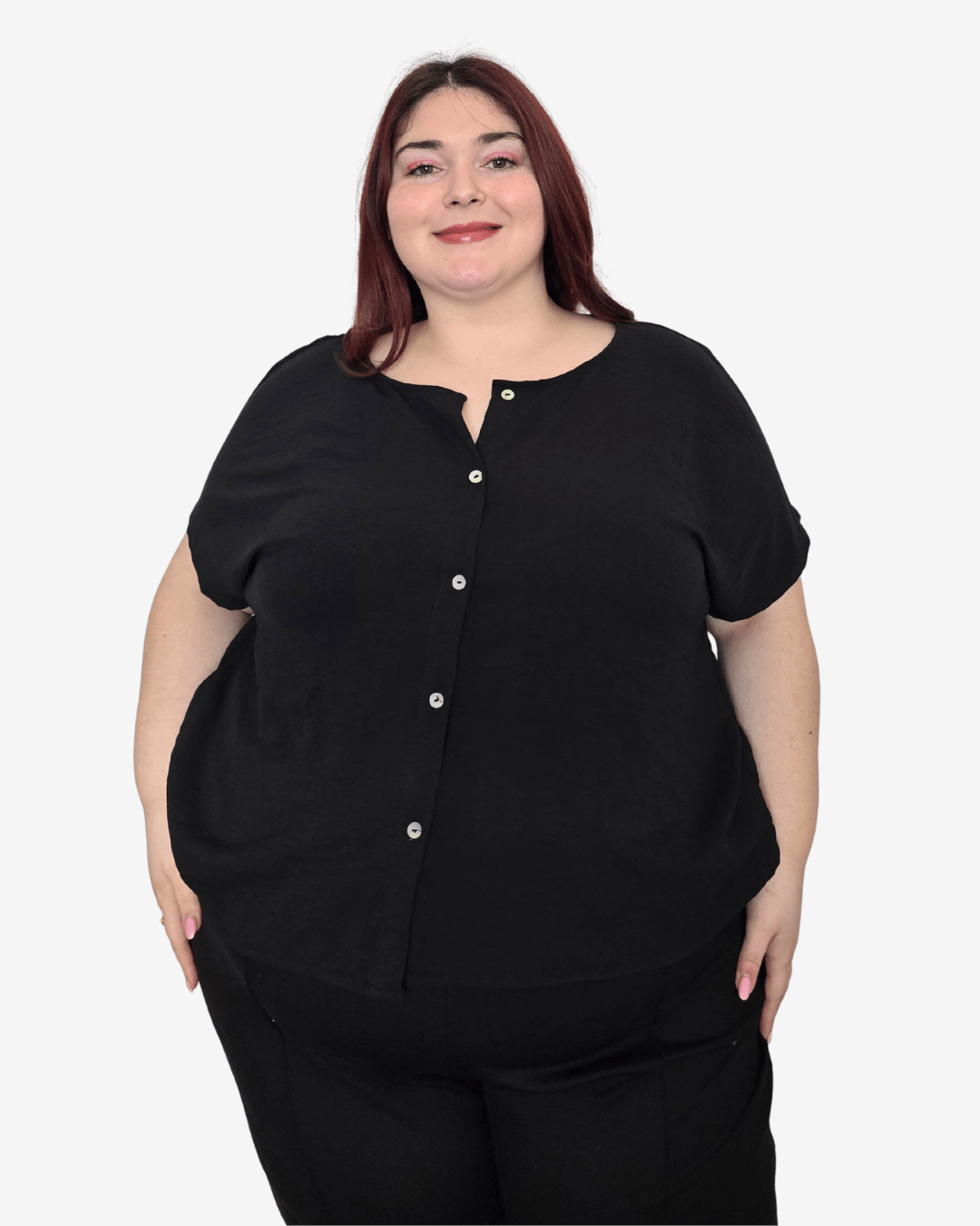 BLUSA CAMISA ANGEL - Negra
