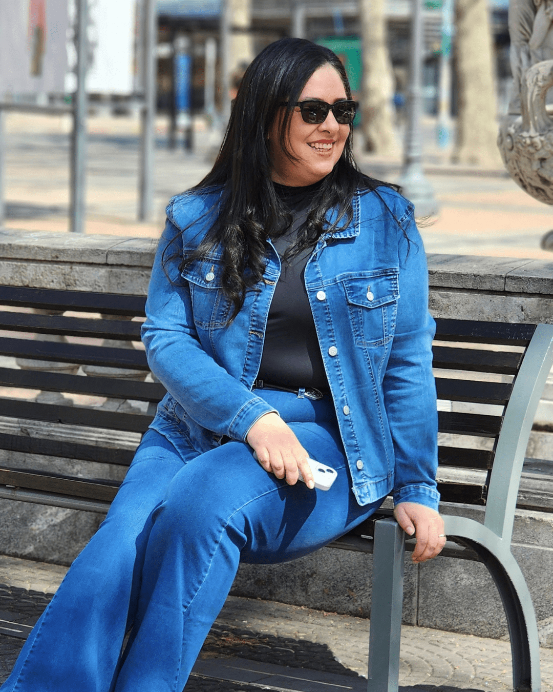 CAMPERA JEAN LONIA - Azul Medio