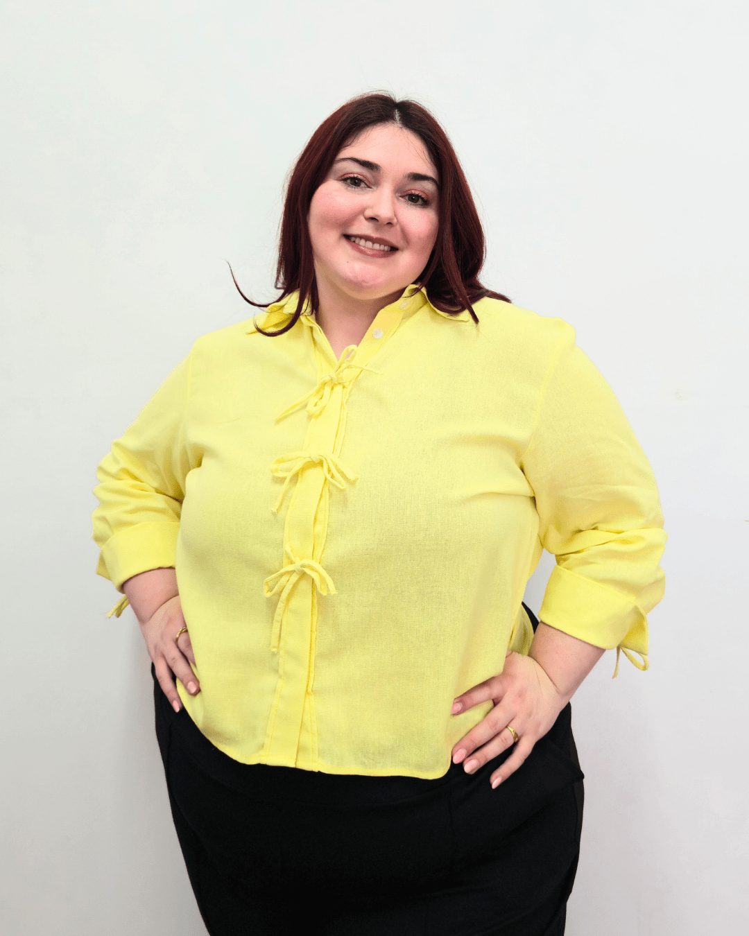 CAMISA ROMA LINO - Amarillo
