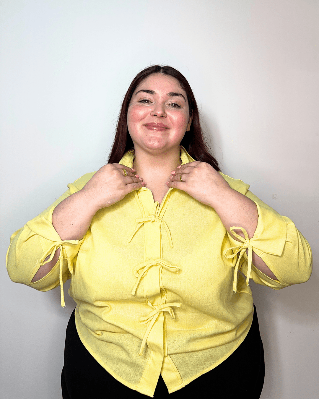 CAMISA ROMA LINO - Amarillo