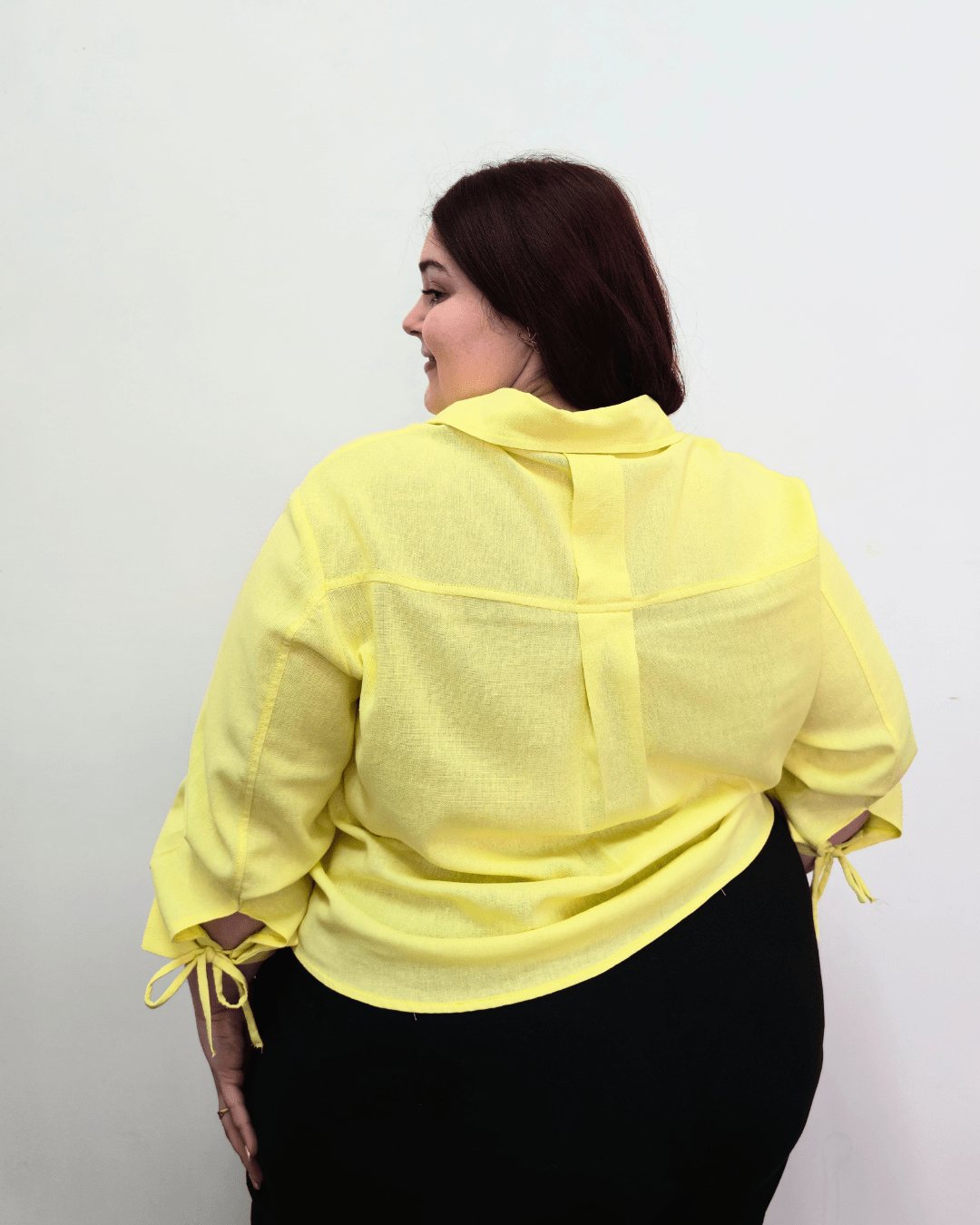 CAMISA ROMA LINO - Amarillo