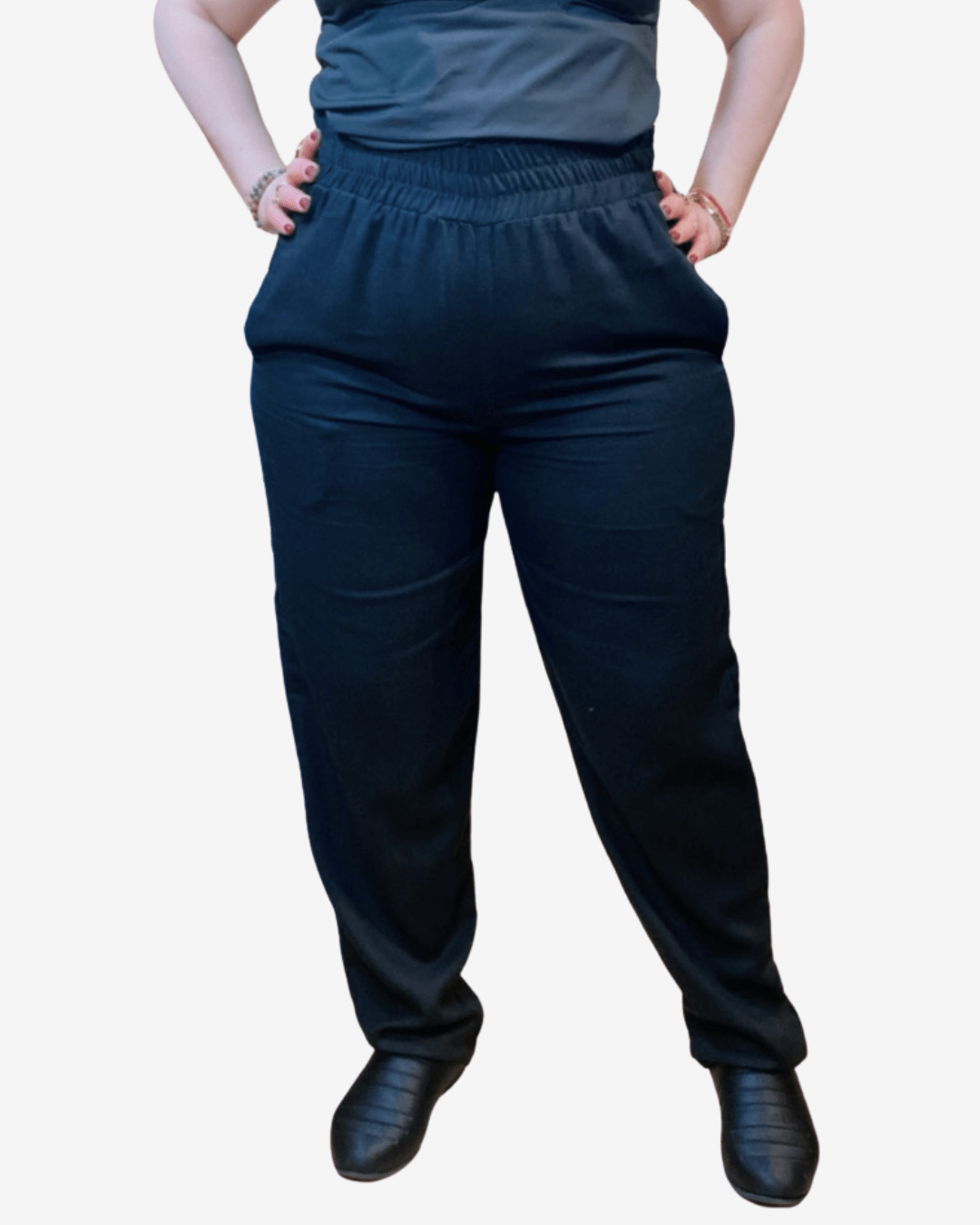 PANTALÓN LINO - Negro