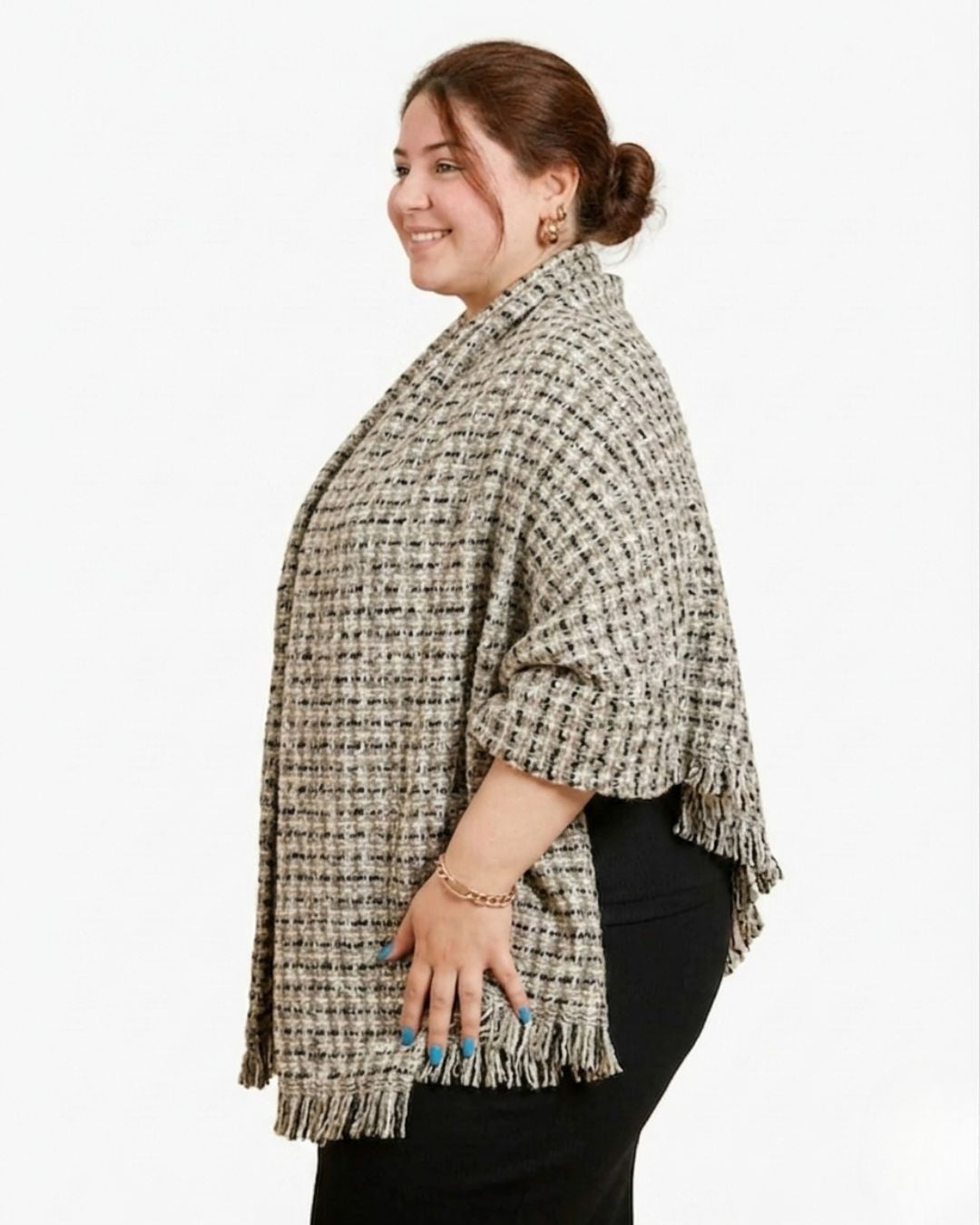 Pashmina Cuadrille gris