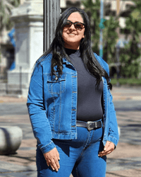 CAMPERA JEAN LONIA - Azul Medio