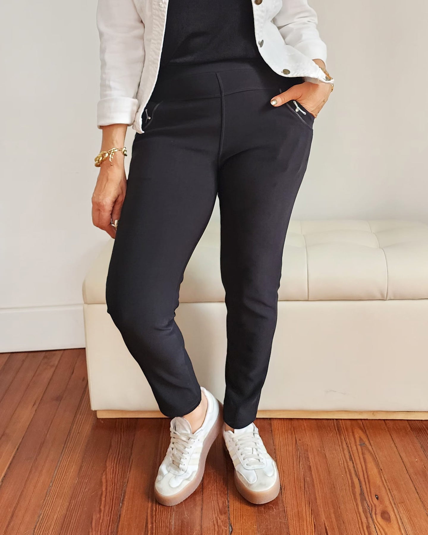 CALZA LEGGINS NEGRA PERLA - ⚠️Liquidación Final ❌No tiene cambio ni devolución.