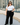 PANTALON JEAN FLARE CORTO - Negro