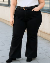 Pantalón Jean "FLARE LARGO NEGRO"