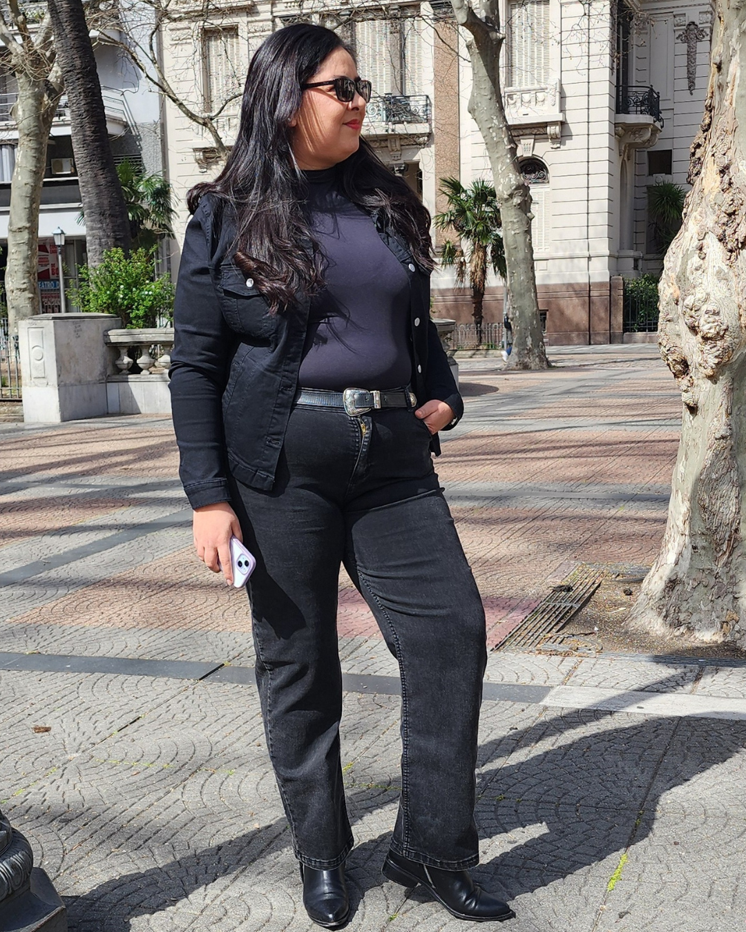 CAMPERA JEAN LONIA - Negro