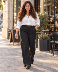 LOOK COMPLETO MINIMAL CHIC | Pantalón sastrero + Camisa blanca -🛡️COMPRA SEGURA