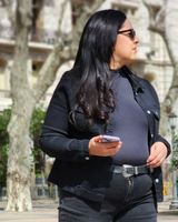CAMPERA JEAN LONIA - Negro