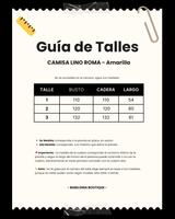 CAMISA ROMA LINO sin LAZO - Amarillo