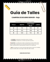 CAMPERA ECOCUERO DENVER - Rojo