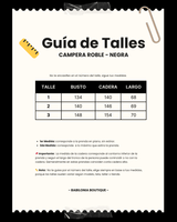 CAMPERA ROBLE - Negra