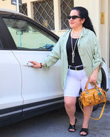 SHORT BERMUDA JEAN - Blanco