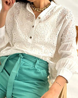 Blusa Camisa Broderie ABELIA