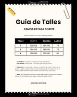 CAMISA RAYADA - Celeste