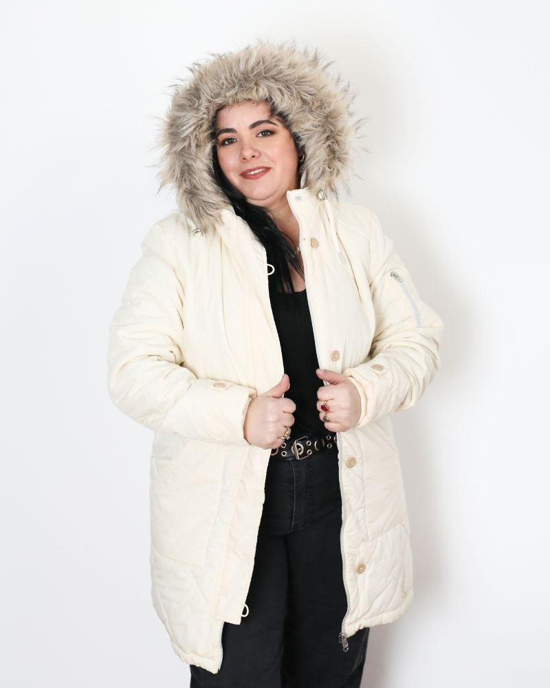 Campera Capitoneada Crema