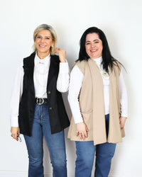 Chaleco Corto Punto de Hilo MIAMI BEIGE