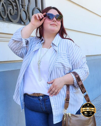 LOOK COMPLETO CASUAL | pantalón jean camisero + camisa a rayas + musculosa -🛡️COMPRA SEGURA