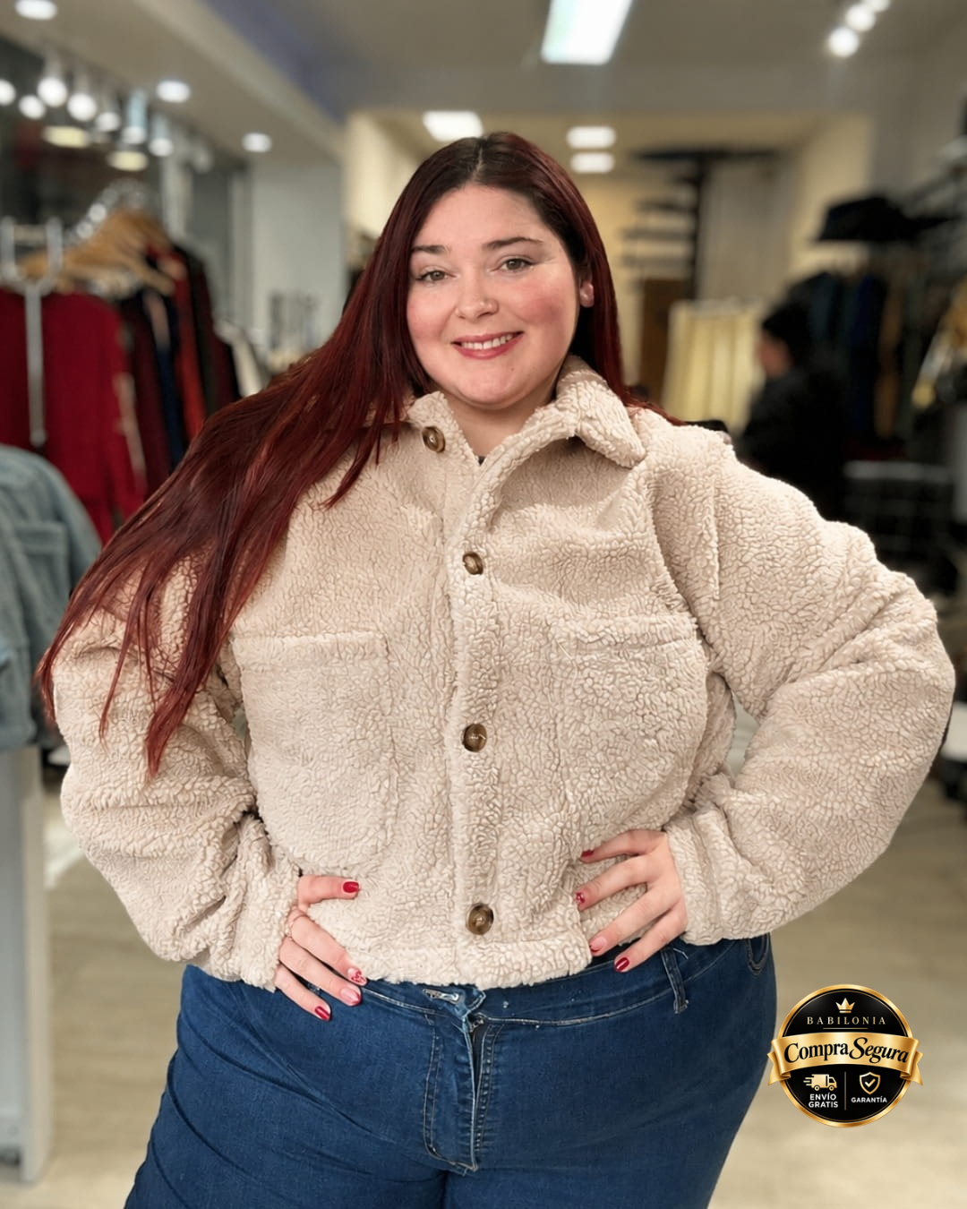 CHAQUETA CORDERITO MONTREAL CORTA - 🛡️COMPRA SEGURA🛡️