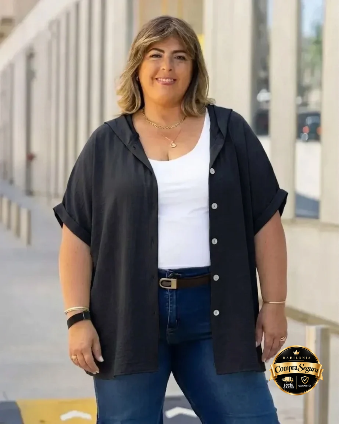 BLUSA CAMISA CITRUS NEGRA -🛡️COMPRA SEGURA🛡️