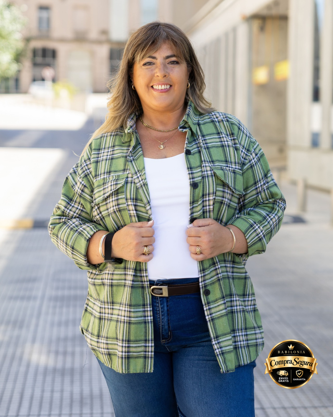 CAMISA ESCOCESA OLIVIA - VERDE - 🛡️ COMPRA SEGURA 🛡️
