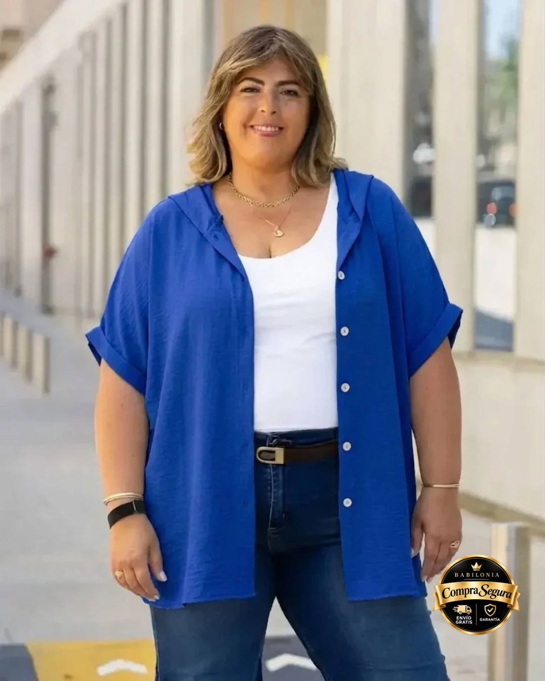 BLUSA CAMISA CITRUS AZUL FRANCIA -🛡️COMPRA SEGURA🛡️