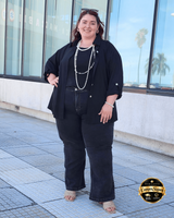 PANTALON JEAN FLARE CORTO - NEGRO 1125 🛡️ COMPRA SEGURA 🛡️
