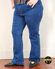 PANTALON JEAN FLARE CORTO - AZUL 1125 🛡️ COMPRA SEGURA 🛡️